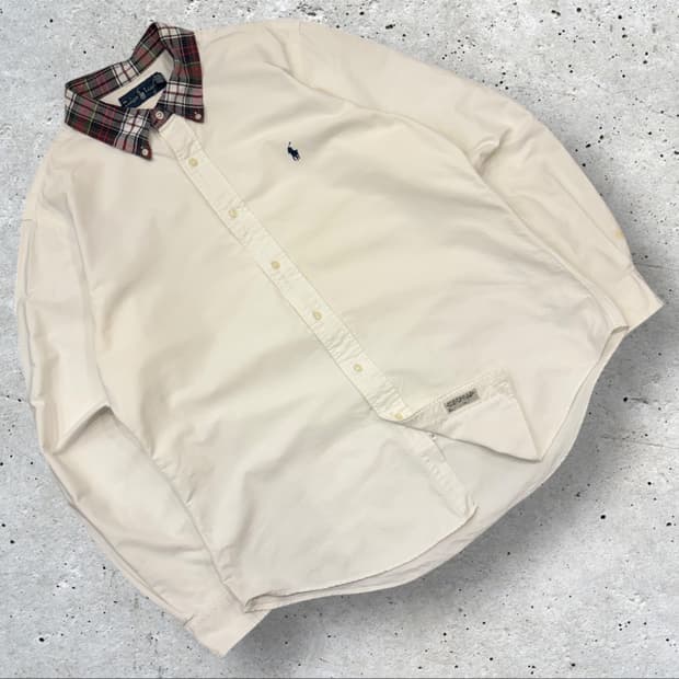 [XL] 폴로 랄프로렌 체크 카라 긴팔 셔츠 B554