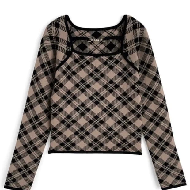 INGNI 잉그니 체크 니트 일브 스나계