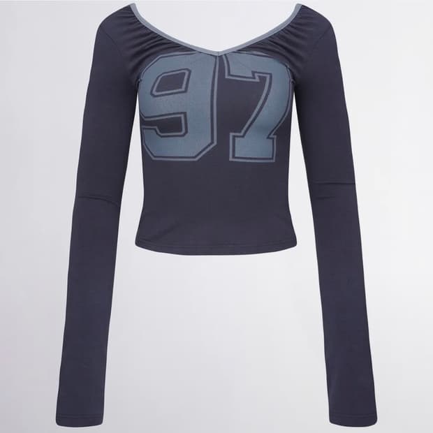스컬프터 scoop back strap top navy