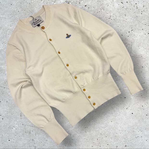 [S] 비비안웨스트우드 아이보리 니트 가디건 C277