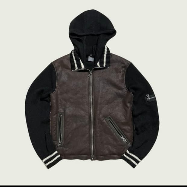 아르마니 익스체인지 니트 바시티 자켓