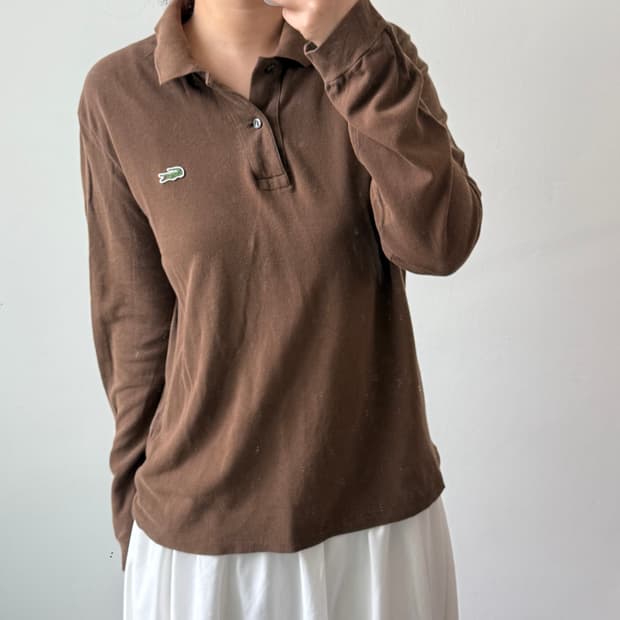 [4] 라코스테 브라운 카라티셔츠
