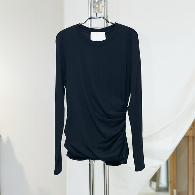 Draping Long Sleeve T-Shirt