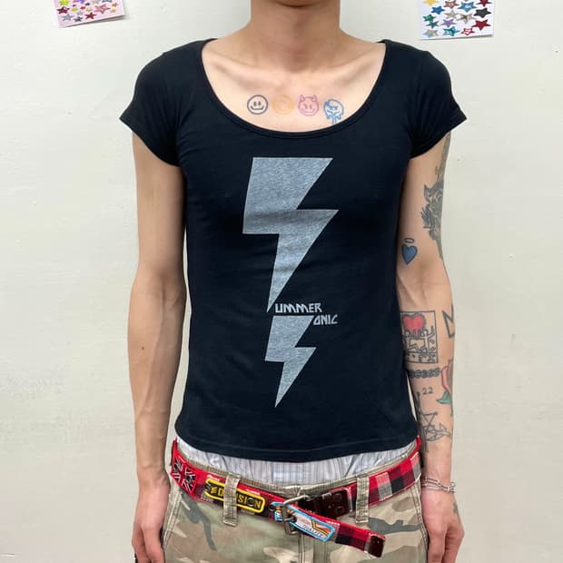 Big Lightning Black T-shirt