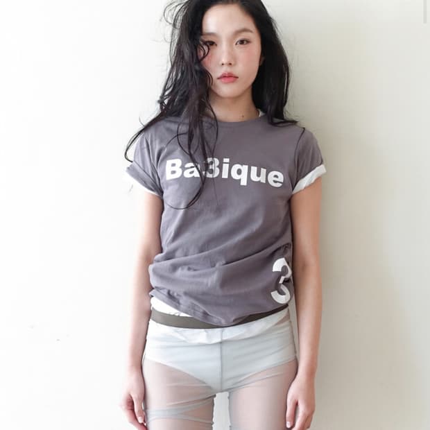 샵페어리 petit logo t-shirt (deep grey) 새상품