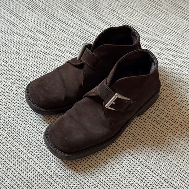 빈티지 프라다 스웨이드 버클 부츠