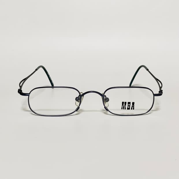 데드스탁  MBA 네이비 미니멀 라운드사각 안경테 72