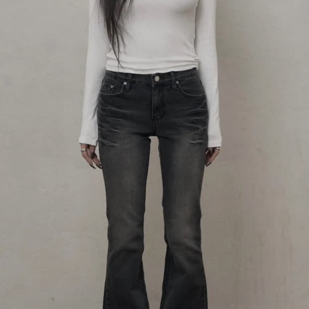 카키포인트 부츠컷진 블랙 새상품