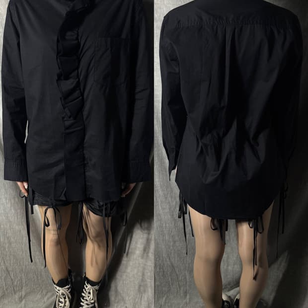 Yohji Yamamoto Y's Ruffle Button Shirt  