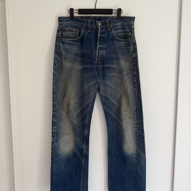 70s 리바이스 501 66전기 데님 팬츠 