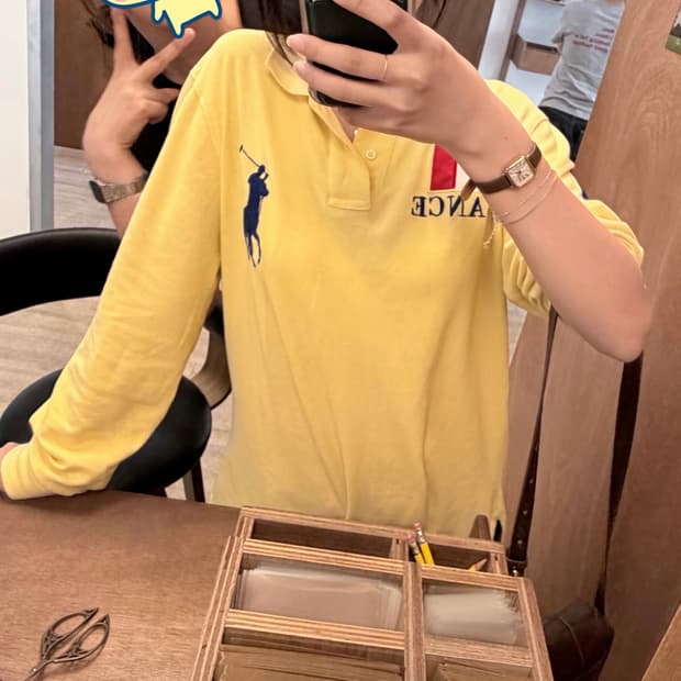 폴로 랄프로렌 프랑스 pk 빅포니 카라티 옐로우