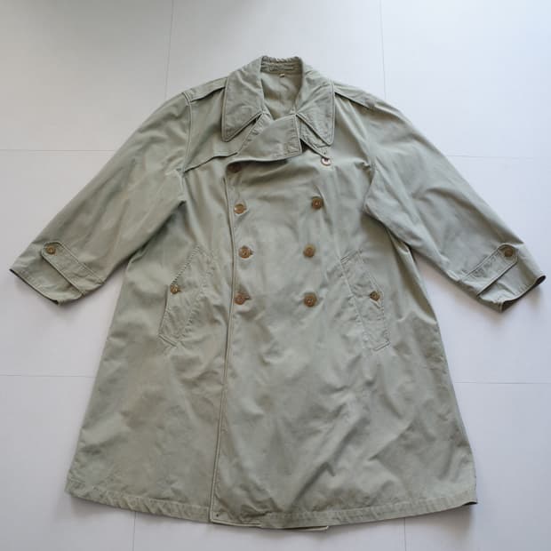 40~50s WWII 미육군 오피서 필드 트렌치 코트 44S 빈티지