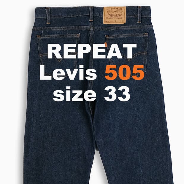 리바이스 505 오렌지탭 생지 90s USA 33인치 OR50534125