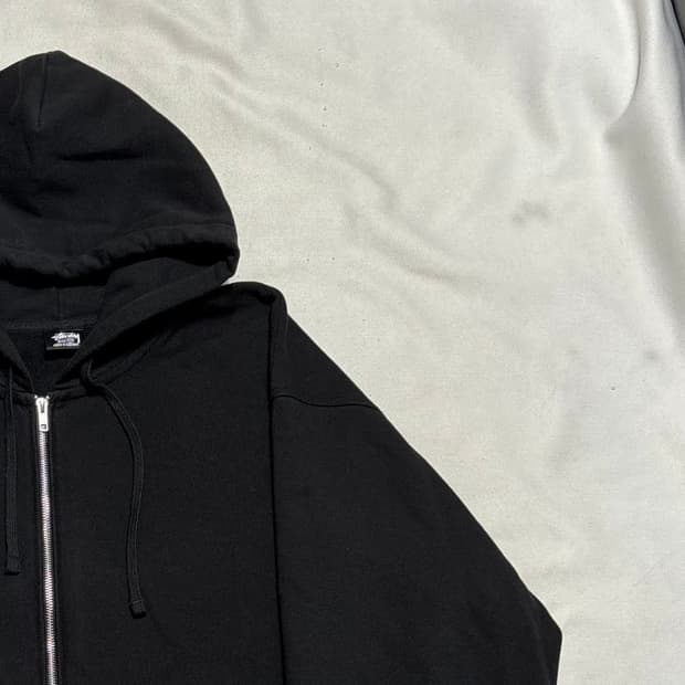 2XL 스투시 비치 루트 블랙 후드 집업