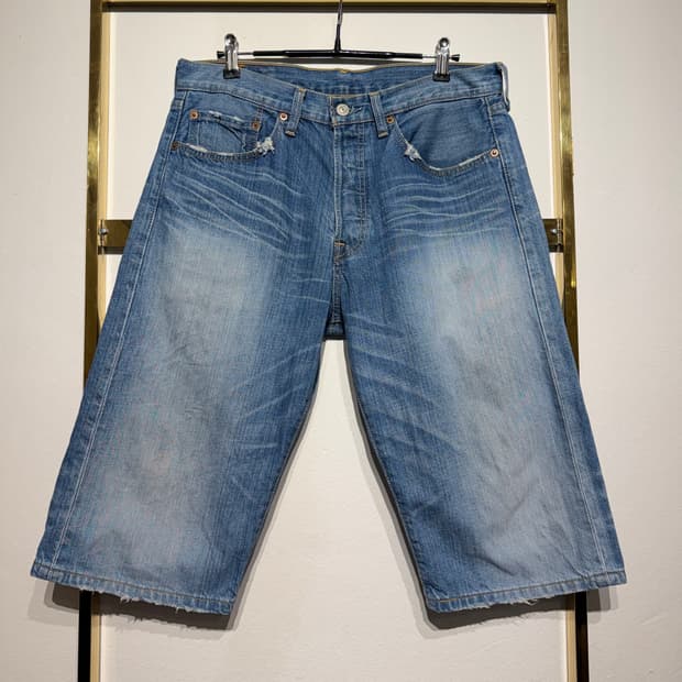 Levis 리바이스 501 버튼플라이 데님 버뮤다 반바지 32x15