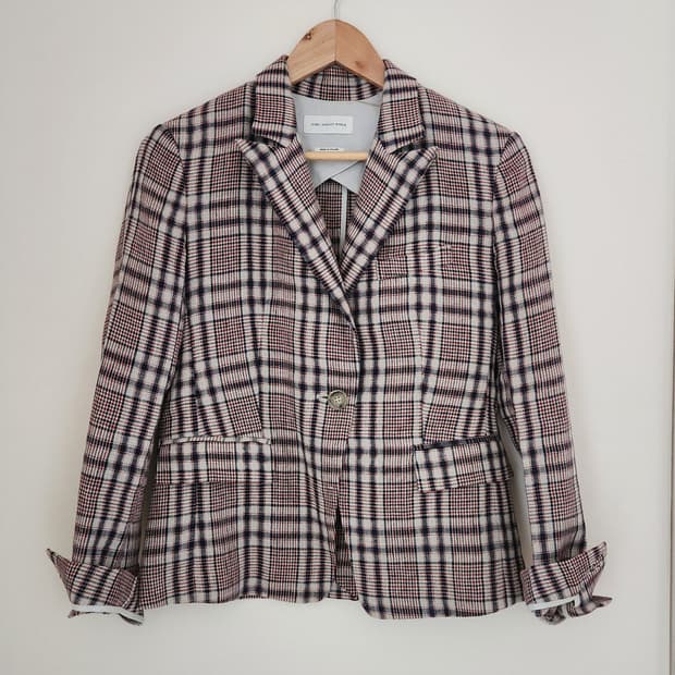 이자벨마랑 린넨 체크 블레이저 (34) 44~슬림55추천