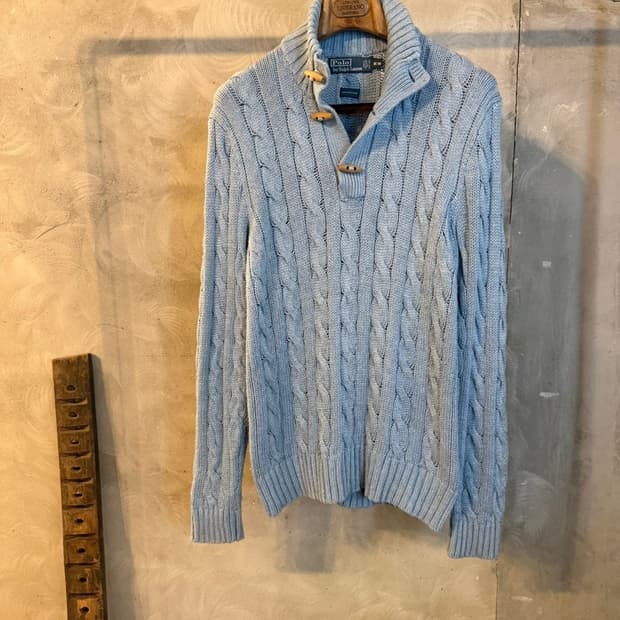폴로 랄프로렌 실크 100% 숄칼라 케이블 니트 100~103