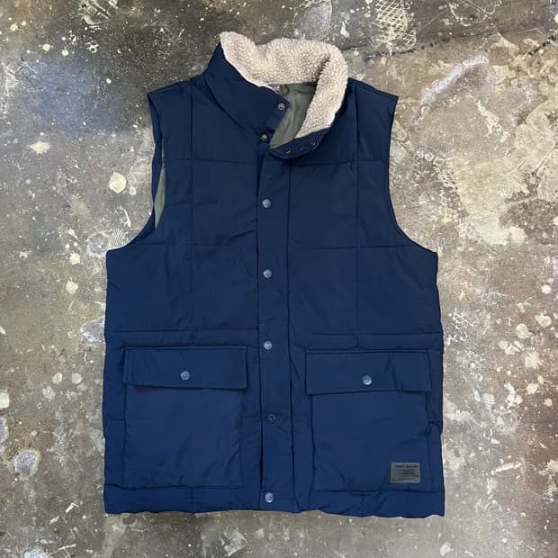 M) 에디바우어 네이비 퀼팅 패딩 조끼