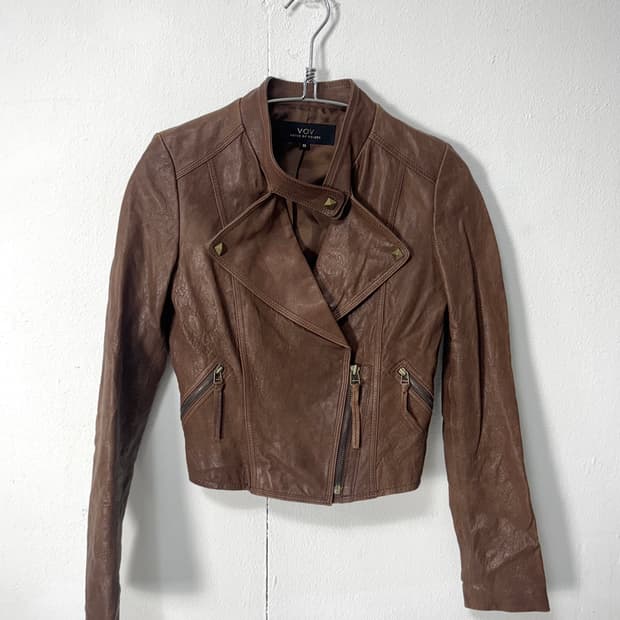 VOV brown lambskin leather jacket
