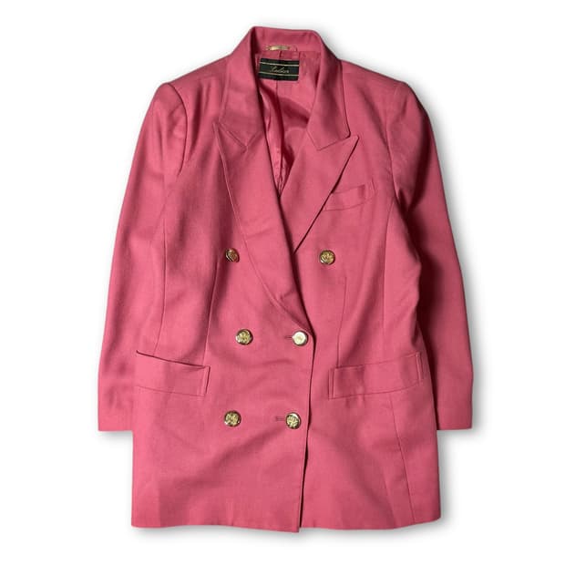 JPN 핑크 더블 울 블레이저 자켓