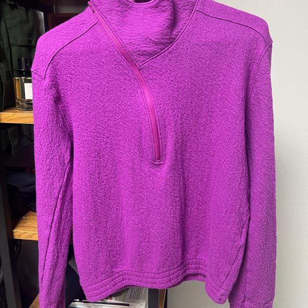 EE Curved Half Wool Zip-up(Violet)