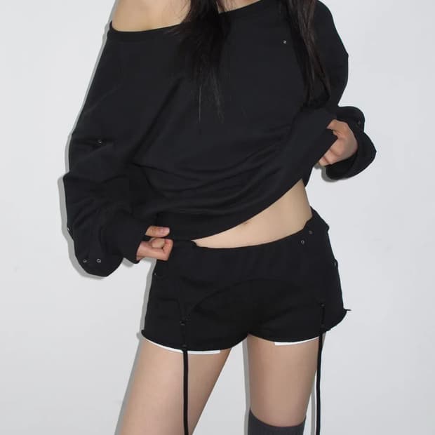 Layered Shorts / Black