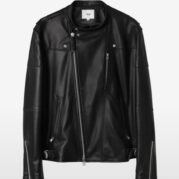 SSRL 주우재 램스킨 양가죽 논카라 라이더자켓