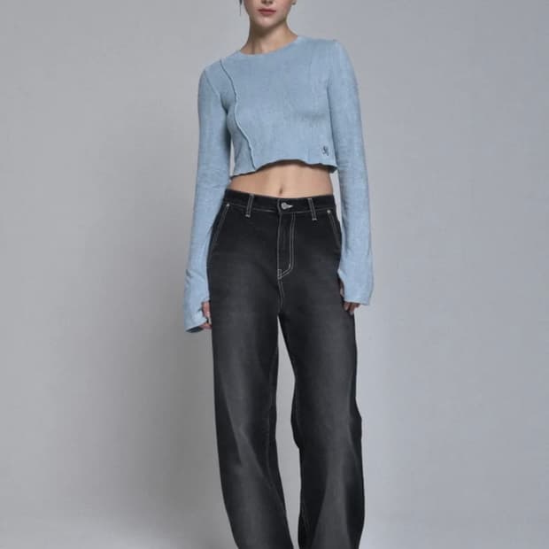 미드나잇무브 bt denim pants (black)