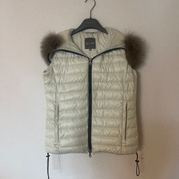 듀베티카 구스 패딩 털 조끼