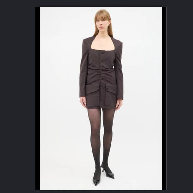 Bottega veneta 보테가베네타 스퀘어넥 원피스 자켓 40