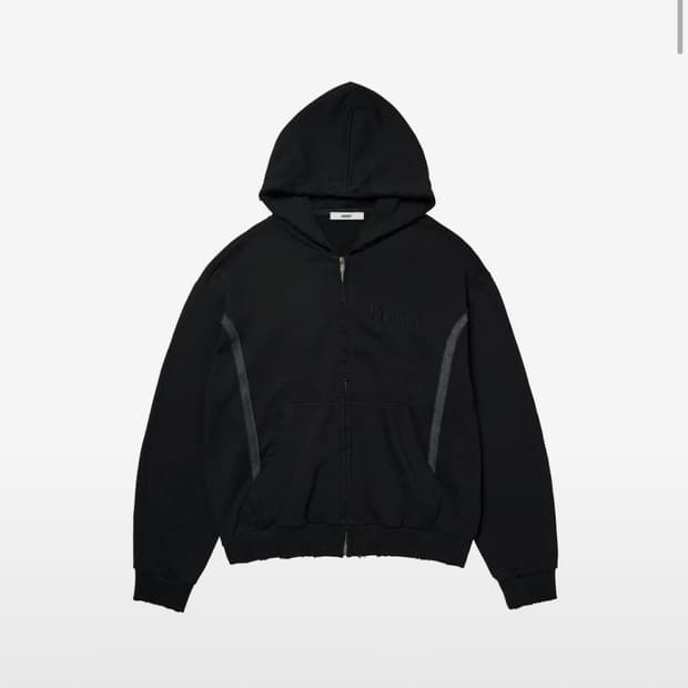 (급처) 다이닛 후드집업 CUT OFF DETAIL ZIP-UP HO