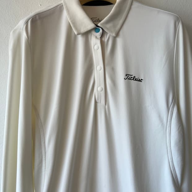 타이틀리스트 남성 아이보리 카라티셔츠 골프티셔츠