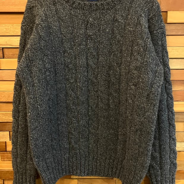 Polo Ralph lauren 랄프로렌 - 90s 케이블 헤비울 스웨터