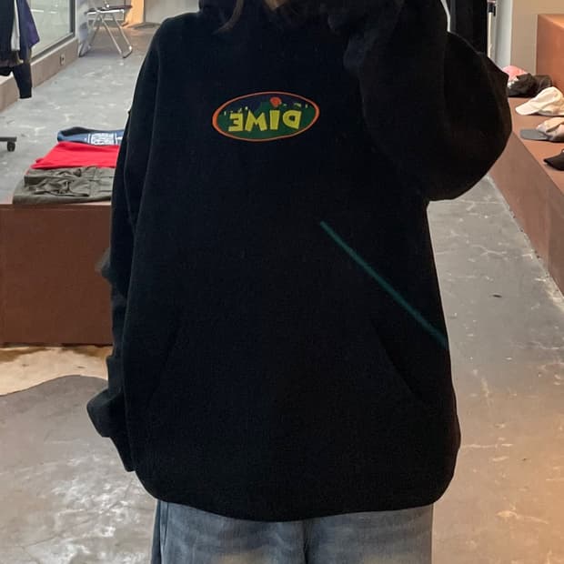 다임 빌르 후디 블랙 H2418
