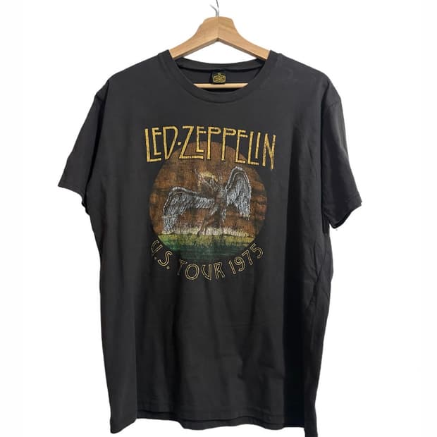 Led Zeppelin U.S. Tour 1975 프린트 밴드티 (XL)