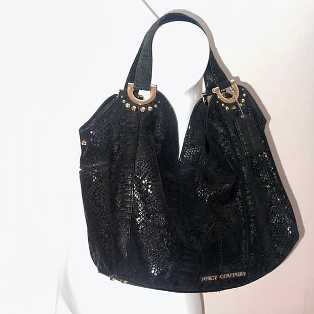 쥬씨꾸뛰르 블랙 뱀피 st숄더백