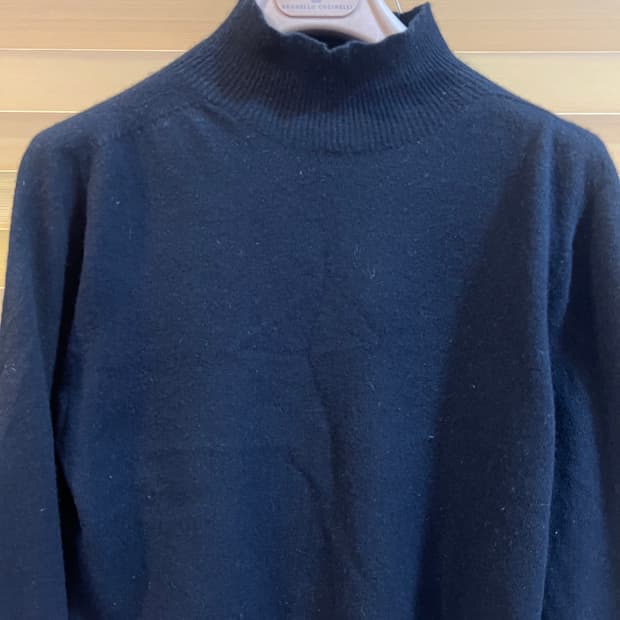 베라왕 여성 블랙 캐시미어100니트 하프터틀넥니트