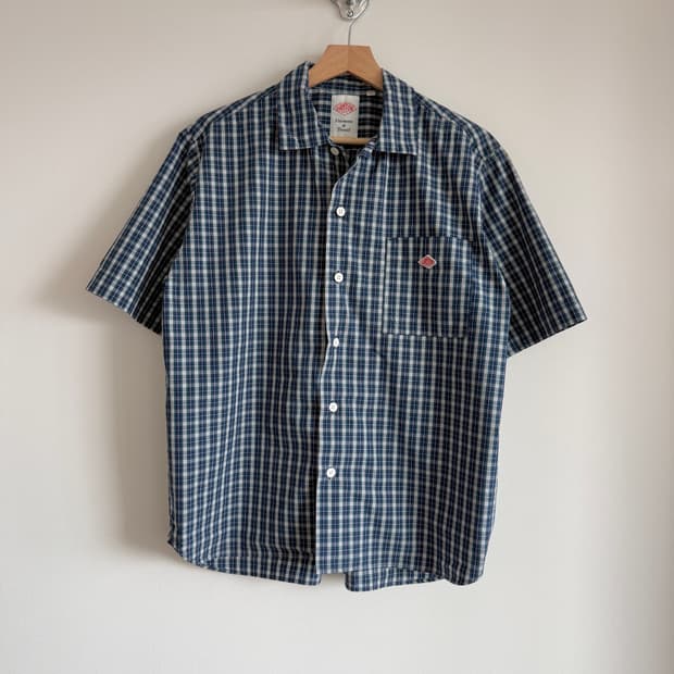 단톤(DANTON) 체크 반팔 셔츠