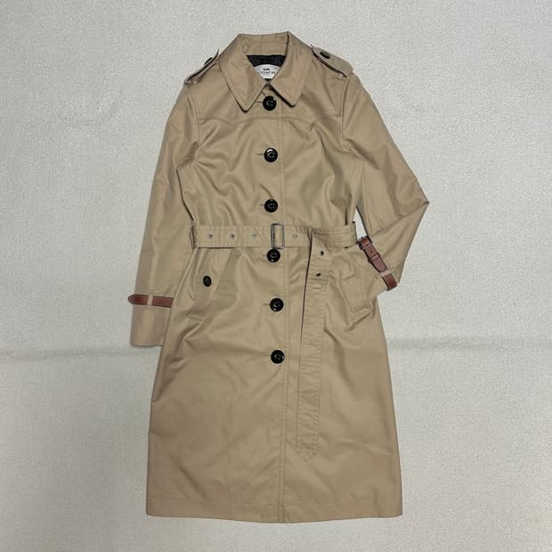 코치 웨스턴 롱 트렌치 코트