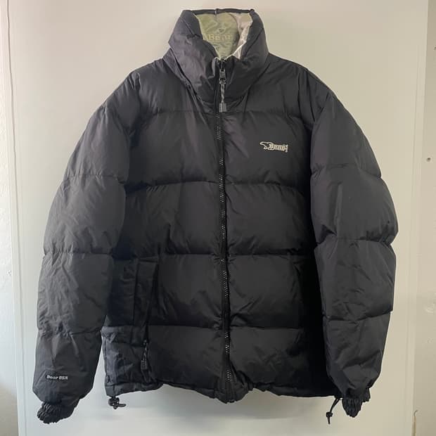 90s 베어 리버시블 패딩 눕시