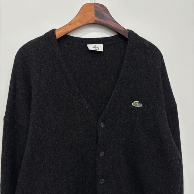 Lacoste 로고패치 여성 울 가디건