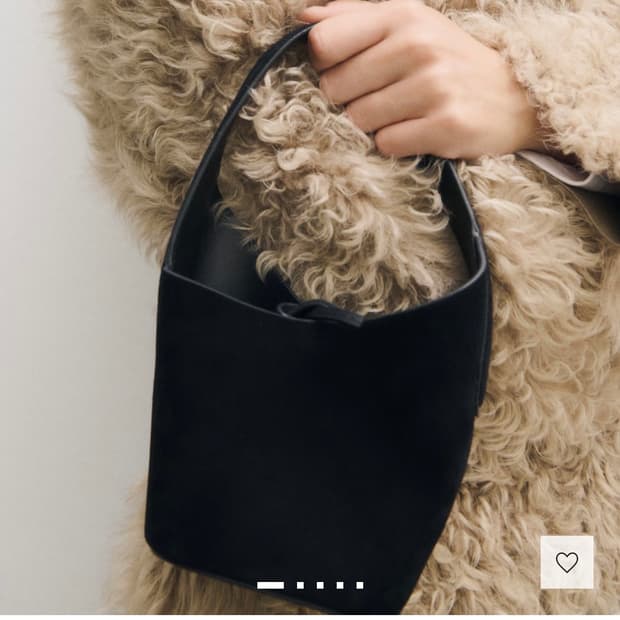 (정가10만9천) Mango 리얼레더 스웨이드 미니백 블랙