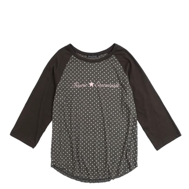 샵페어리 dot raglan sleeve top (charcoal)