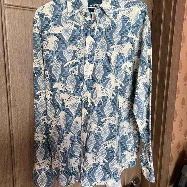 렝글러 웨스턴 패턴 셔츠