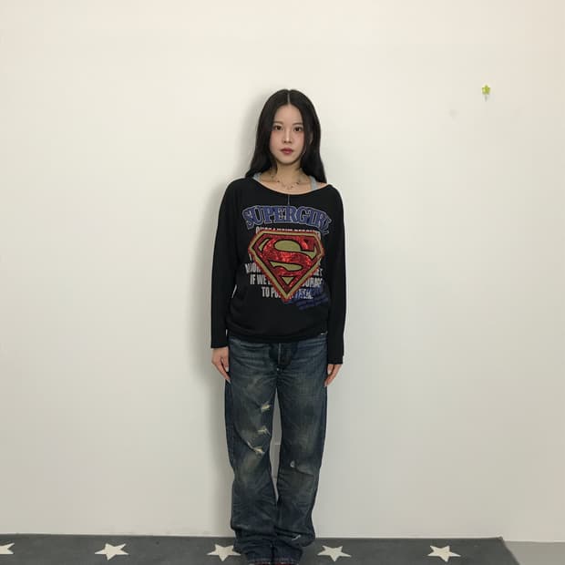 Supergirl Logo Cropped Long Sleeve
