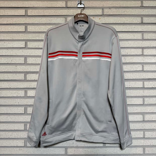 아디다스  체스트 스트라이프  골프 져지 그레이 컬러  