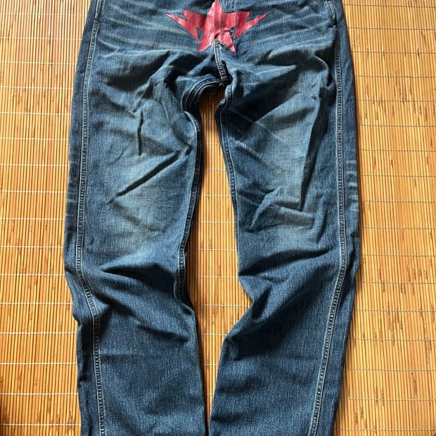 A Bathing ape front red star denim (L)