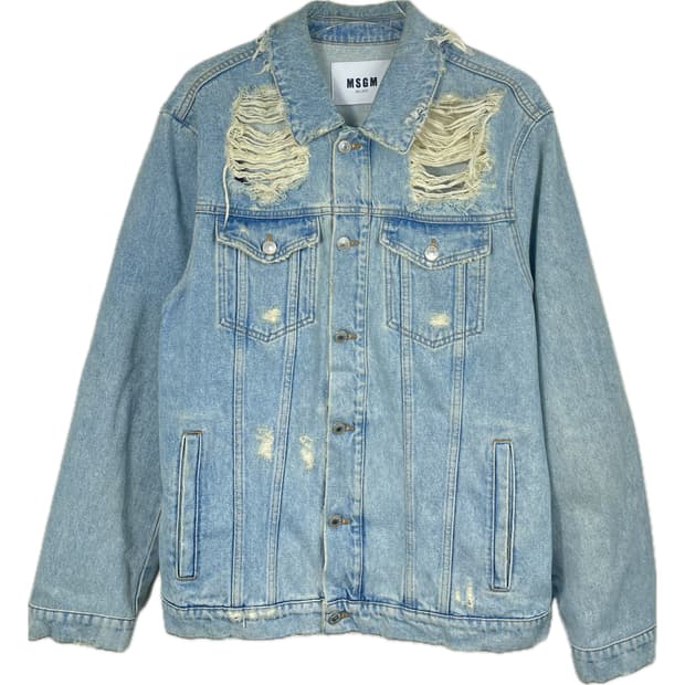 [50] MSGM 디스트로이드 데님 자켓