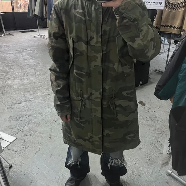divided woodland military moz coat