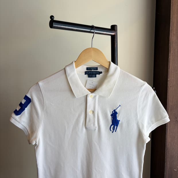폴로 랄프로렌 화이트 빅포니 반팔 카라티